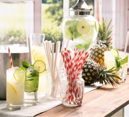 2500 Straws Paper Bamboo Patterned