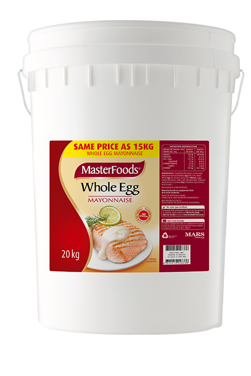 Masterfoods Whole Egg Mayonnaise 20Kg