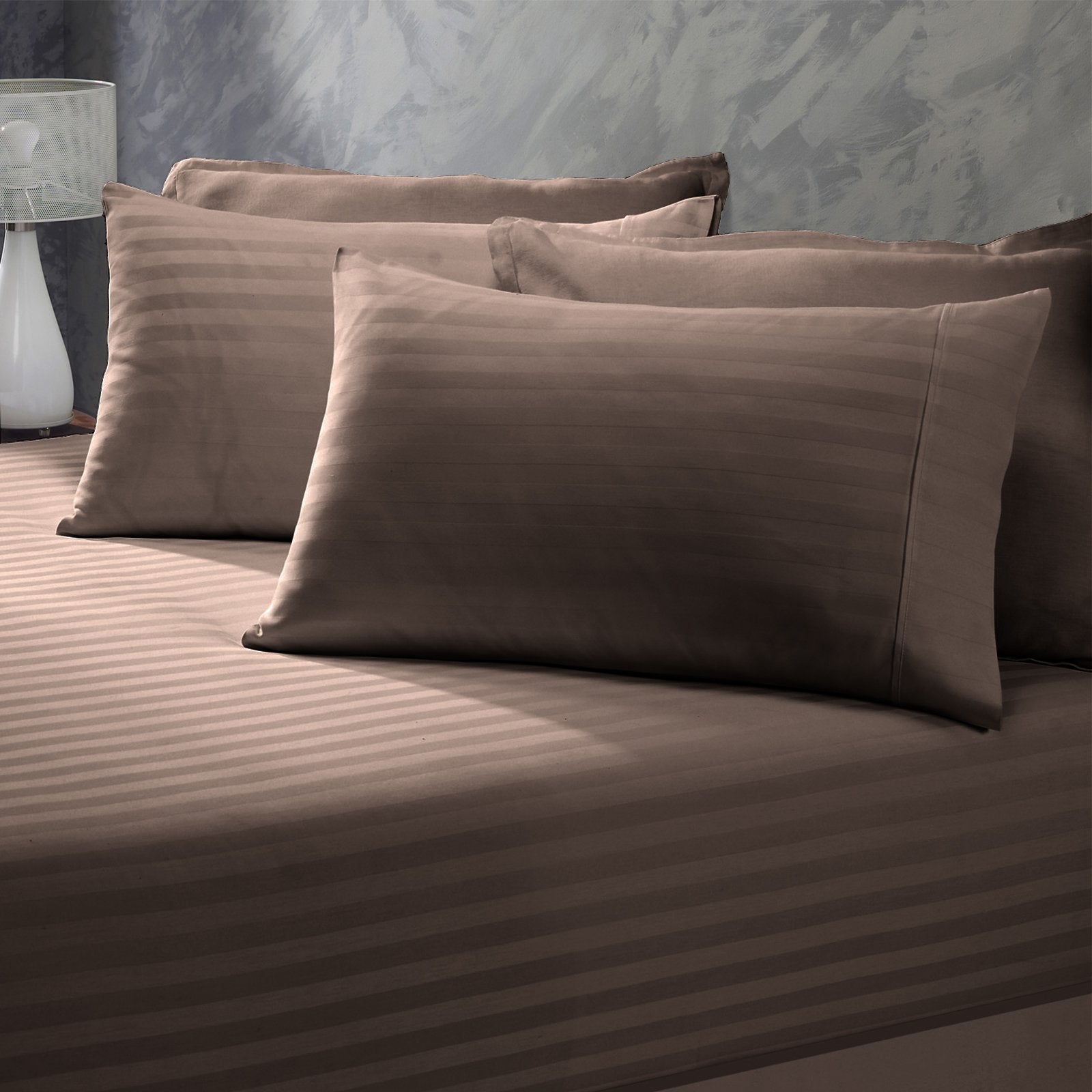 Royal Comfort 1200 Thread Count 100% Cotton 3 Piece Striped Combo Set