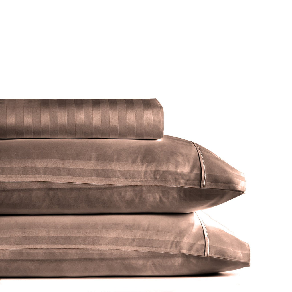 Royal Comfort 1200 Thread Count 100% Cotton 3 Piece Striped Combo Set
