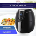 Kitchen Couture 4 Litre Digital Air Fryer - Black