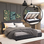 Milano Decor Eden Gas Lift Bed - Dark Grey
