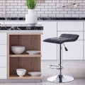 Milano Decor Daisy Low Back Quilted Adjustable Barstool - Black