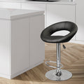 Milano Decor Delilah Circular Arc Adjustable Barstool - Black
