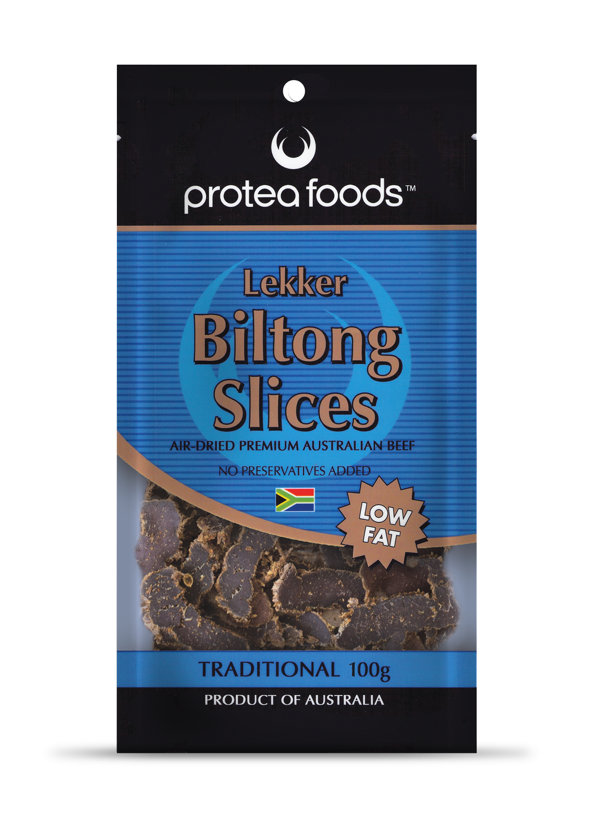12 X Lekker Biltong Slices 100G From Protea