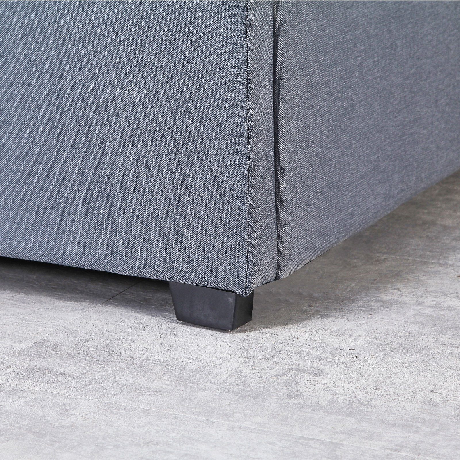 Milano Capri Luxury Gas Lift Bed With Headboard- Grey