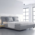 Milano Capri Luxury Gas Lift Bed With Headboard- Grey