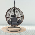 Arcadia Furniture Rocking Egg Chair - Brown And Grey