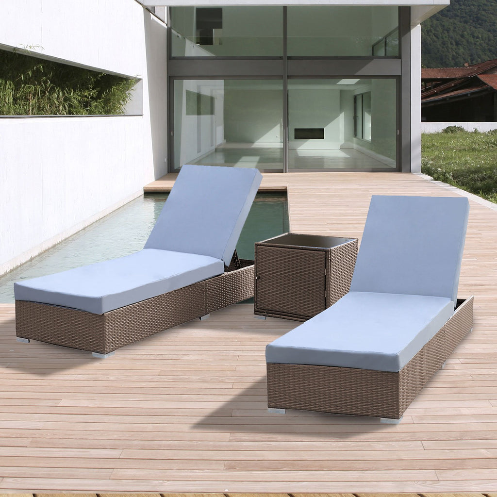 Arcadia Furniture 3 Piece Sunlounge Set