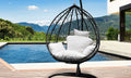 Arcadia Furniture Rocking Egg Chair - Black And Cream