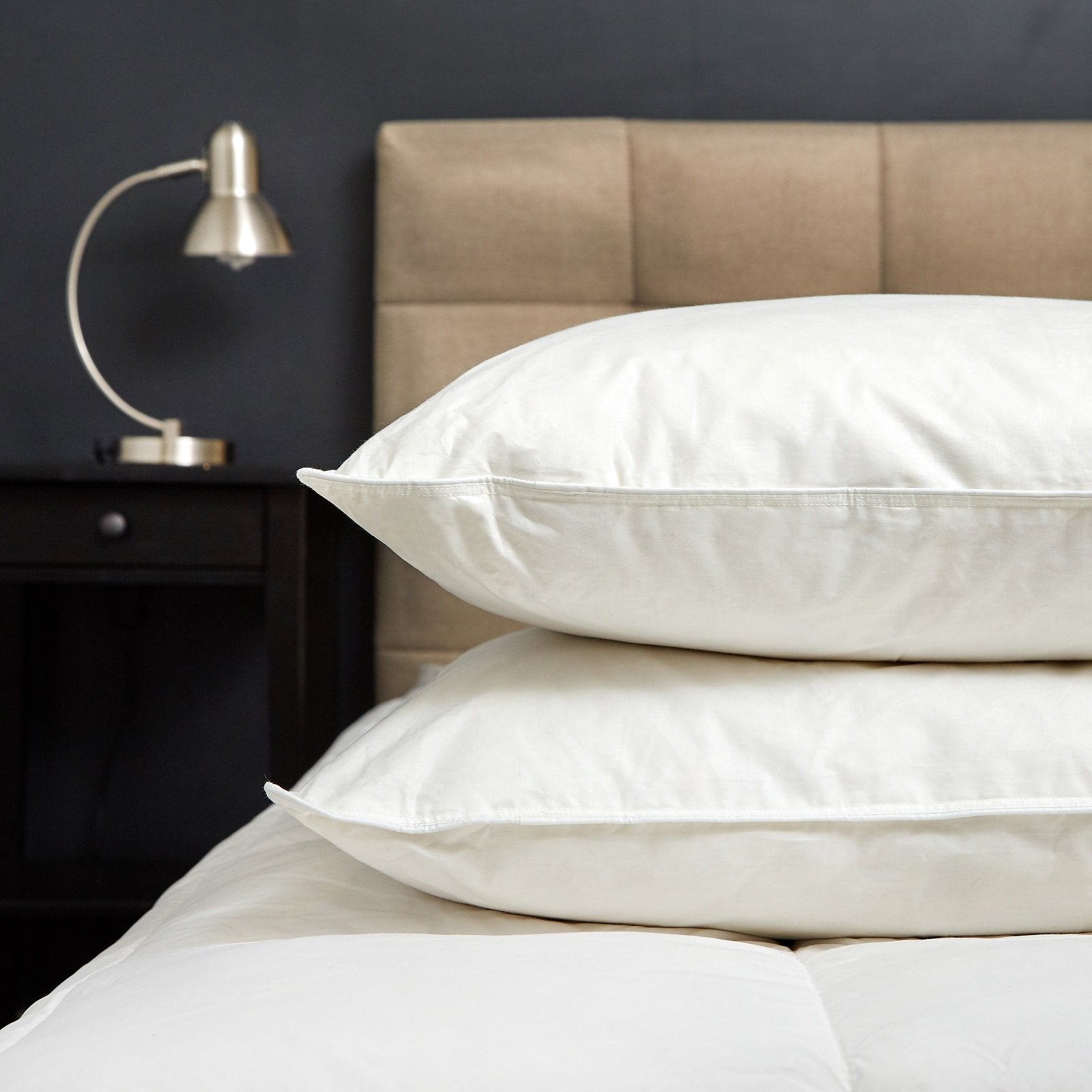 Royal Comfort 1000Gsm Goose Feather And Down Pillows Twin Pack