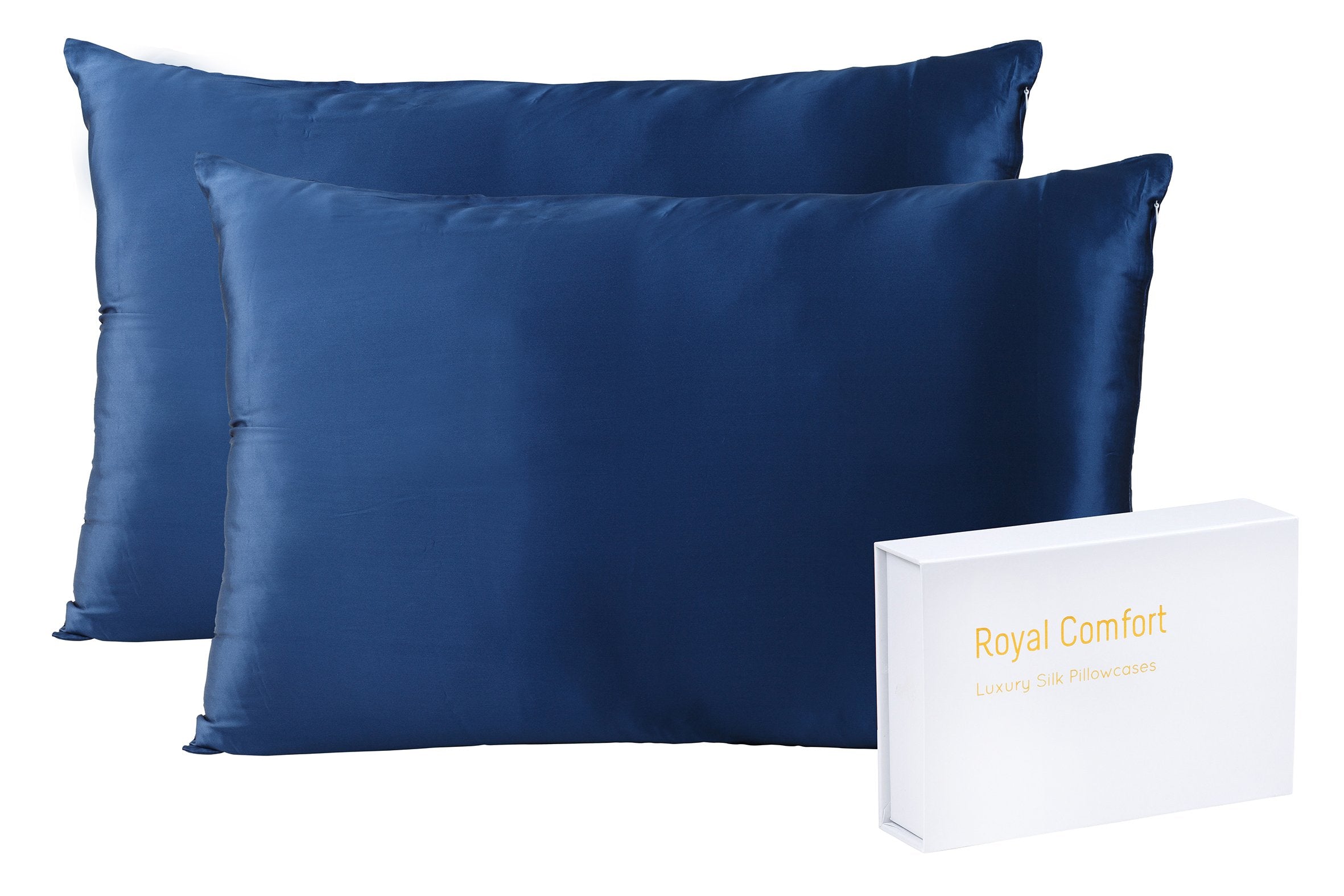 Royal Comfort Mulberry Silk Pillowcase Twin Pack - Various Colours