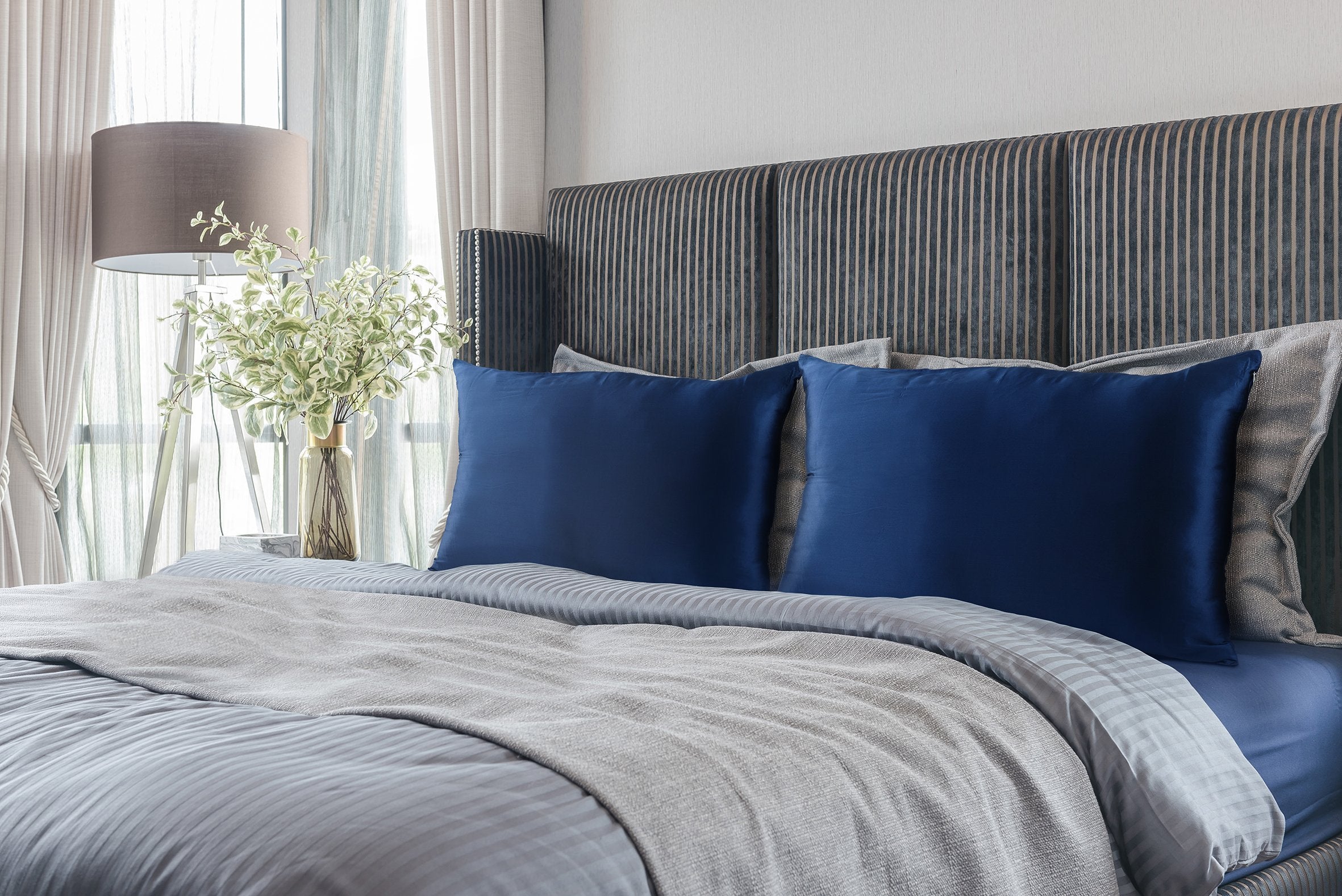 Royal Comfort Mulberry Silk Pillowcase Twin Pack - Various Colours