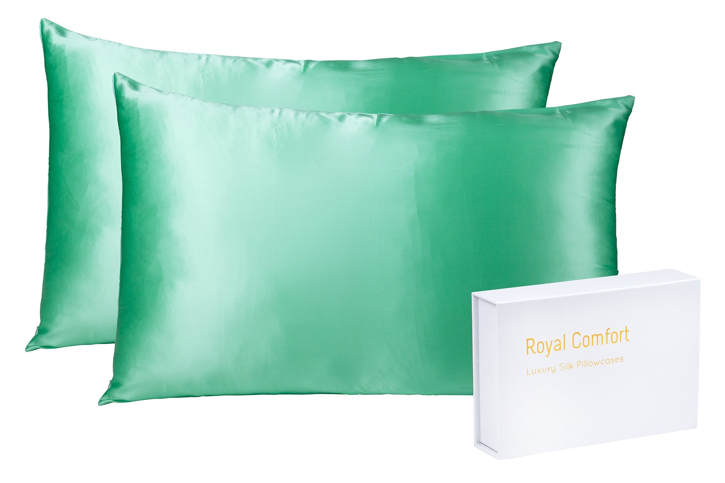 Royal Comfort Mulberry Silk Pillowcase Twin Pack - Various Colours