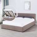 Milano Luxury Gas Lift Bed Frame With Headboard - Various Sizes And Colours