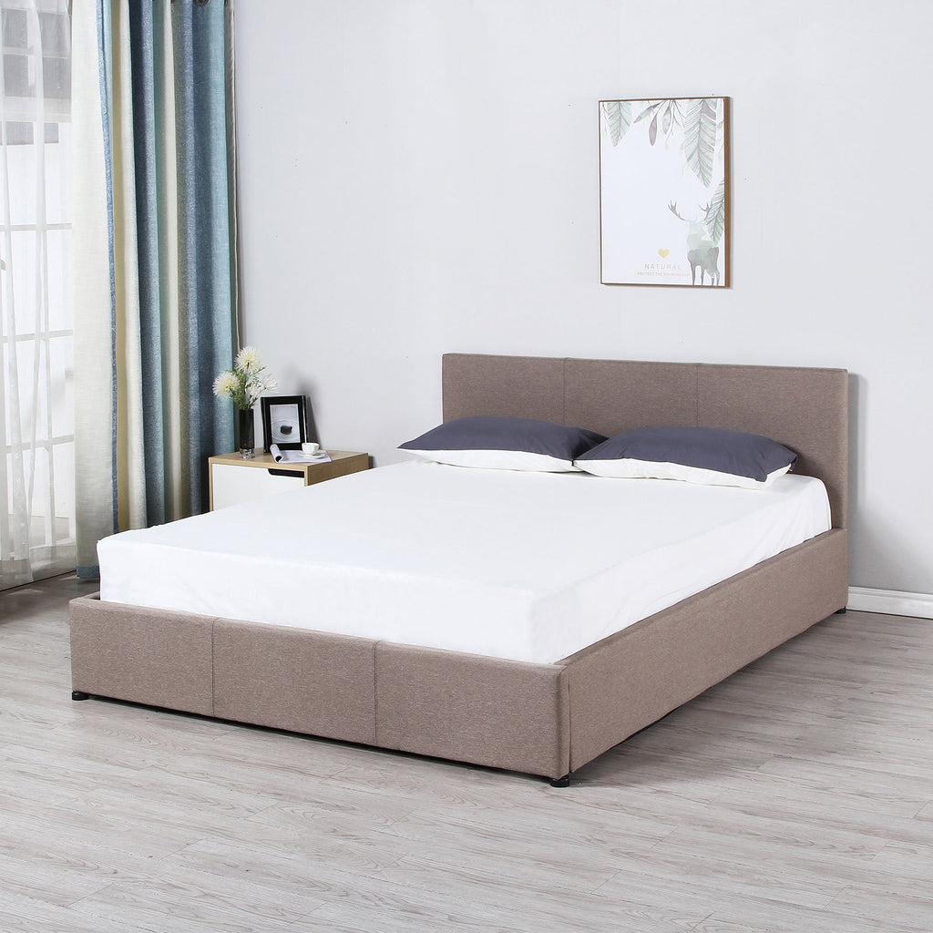 Milano Luxury Gas Lift Bed Frame With Headboard - Various Sizes And Colours