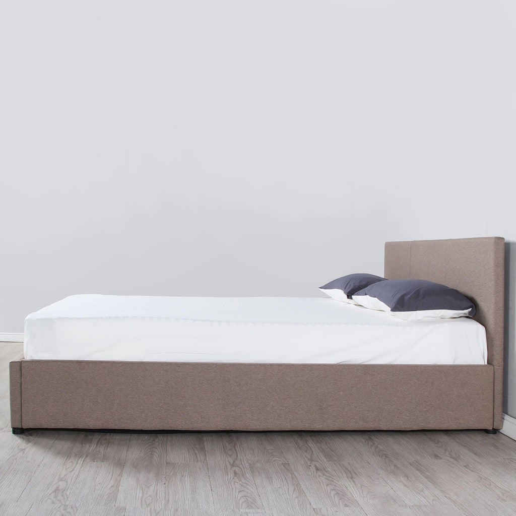 Milano Luxury Gas Lift Bed Frame With Headboard - Various Sizes And Colours