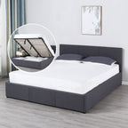Milano Luxury Gas Lift Bed Frame With Headboard - Various Sizes And Colours