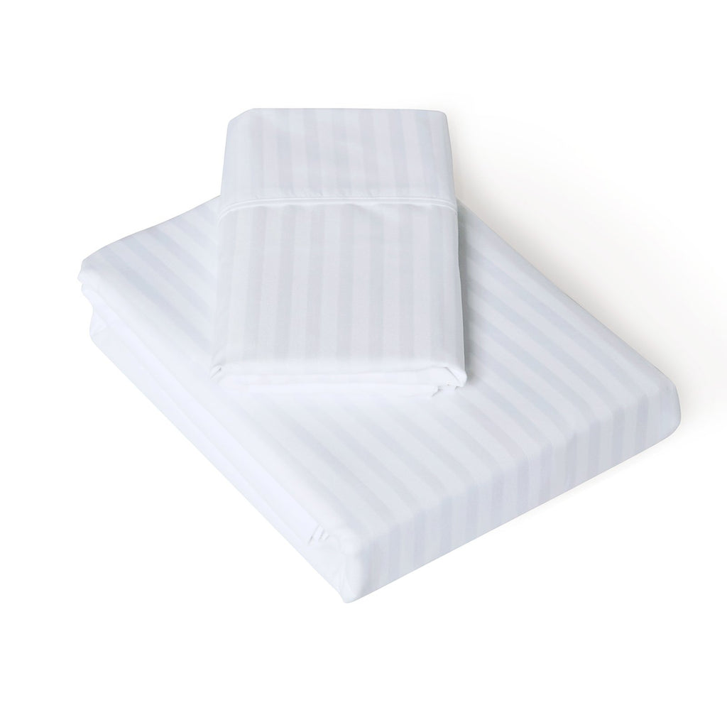 Royal Comfort 1000Tc 3 Piece Striped Blended Bamboo Quilt Cover Set - Various Colours And Sizes