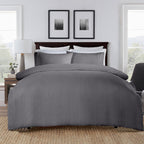 Royal Comfort 1000Tc 3 Piece Striped Blended Bamboo Quilt Cover Set - Various Colours And Sizes