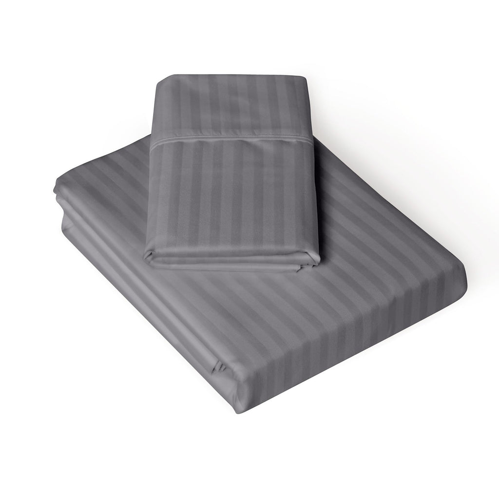 Royal Comfort 1000Tc 3 Piece Striped Blended Bamboo Quilt Cover Set - Various Colours And Sizes