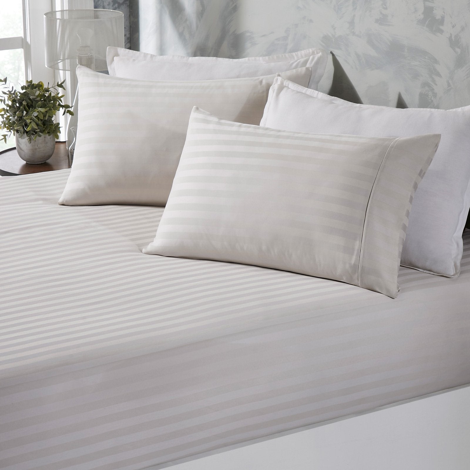 Royal Comfort Damask Stripe Cotton Blend 3-Piece Combo Sheet Set