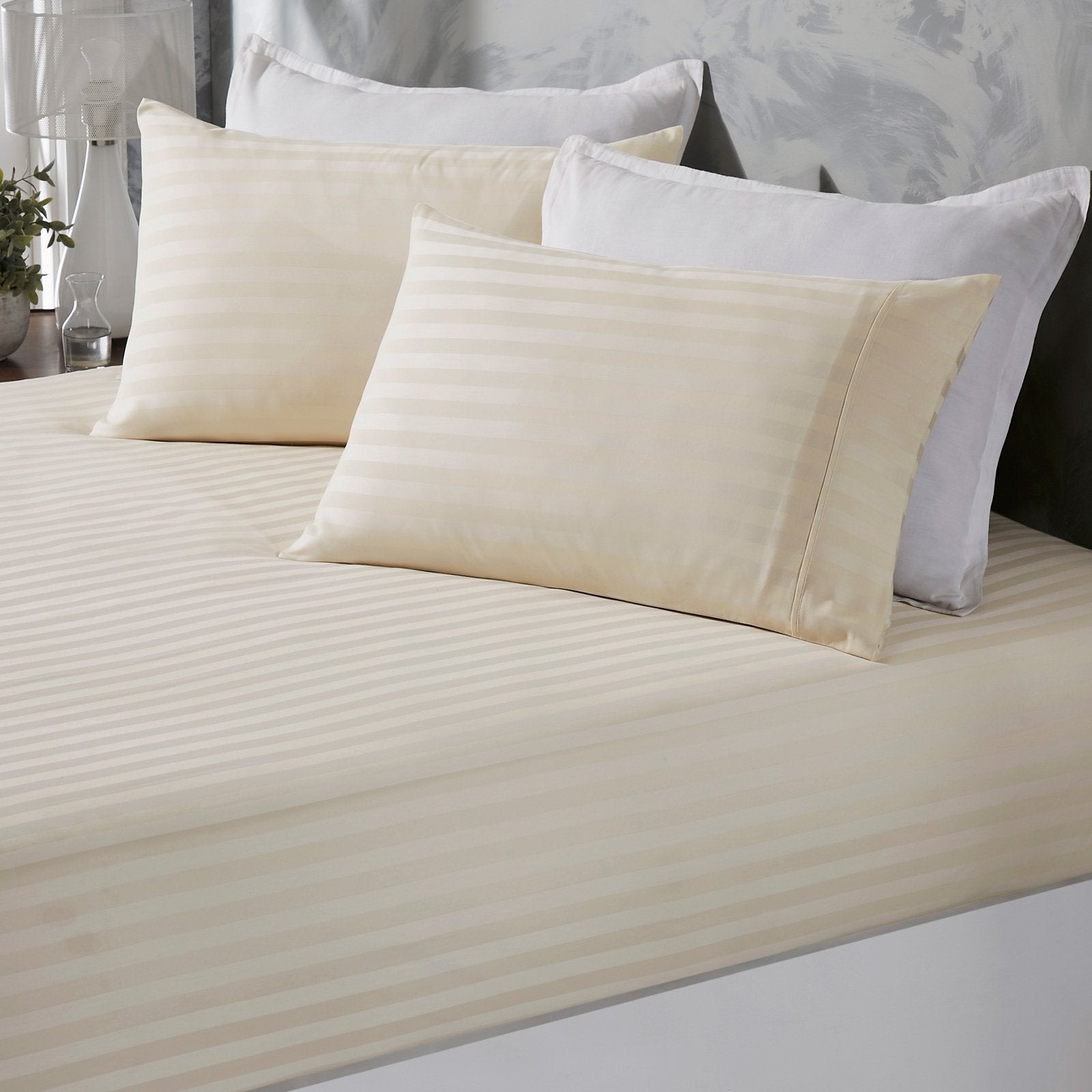 Royal Comfort Damask Stripe Cotton Blend 3-Piece Combo Sheet Set