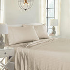 Royal Comfort 1000Tc Cooling Bamboo Blend Striped  Sheet Set - Various Sizes And Colours