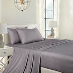 Royal Comfort 1000Tc Cooling Bamboo Blend Striped  Sheet Set - Various Sizes And Colours