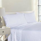 Royal Comfort Striped Bamboo Blend Pillowcase Twin Pack - Various Colours