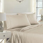 Royal Comfort Striped Bamboo Blend Pillowcase Twin Pack - Various Colours