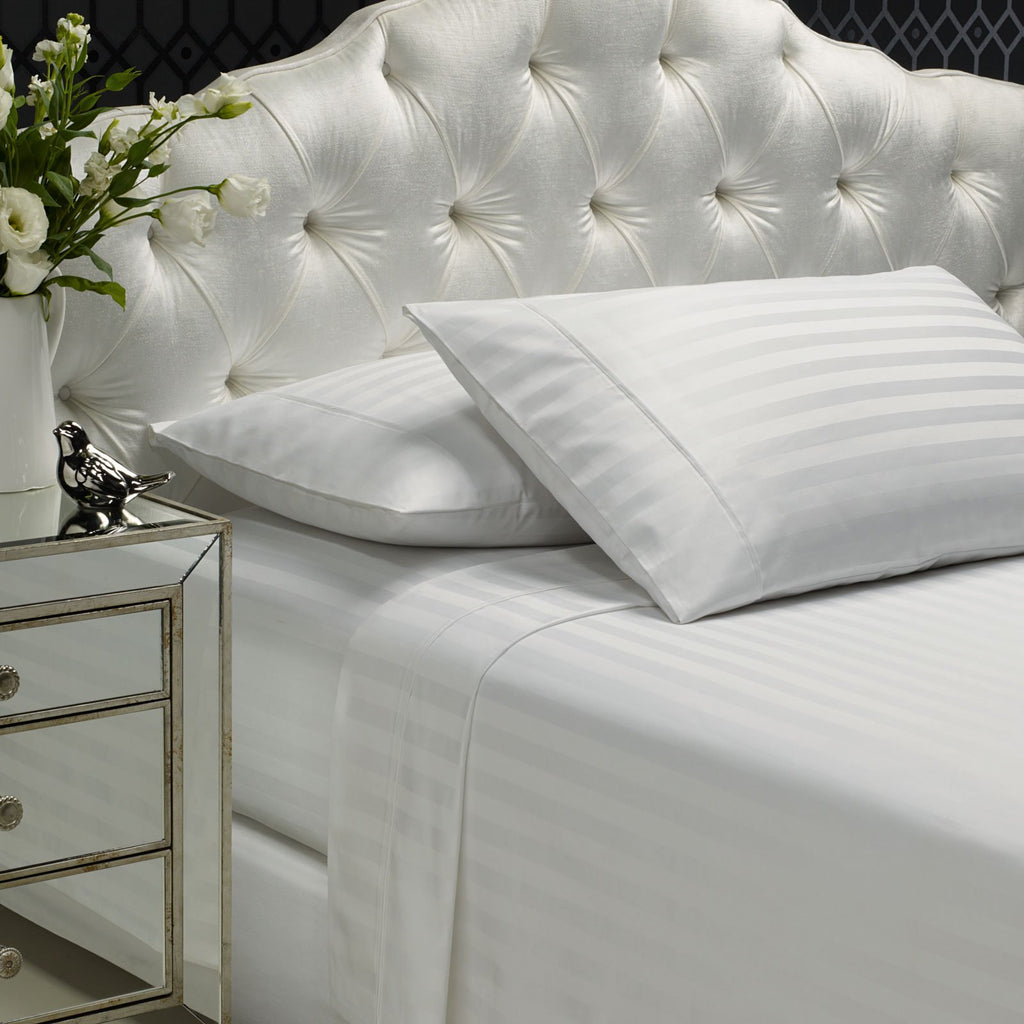 Royal Comfort 1200 Thread Count Damask Stripe Cotton Blend Sheet Set  - Various Colours And Sizes