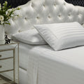Royal Comfort 1200 Thread Count Damask Stripe Cotton Blend Sheet Set  - Various Colours And Sizes
