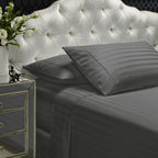 Royal Comfort 1200 Thread Count Damask Stripe Cotton Blend Sheet Set  - Various Colours And Sizes