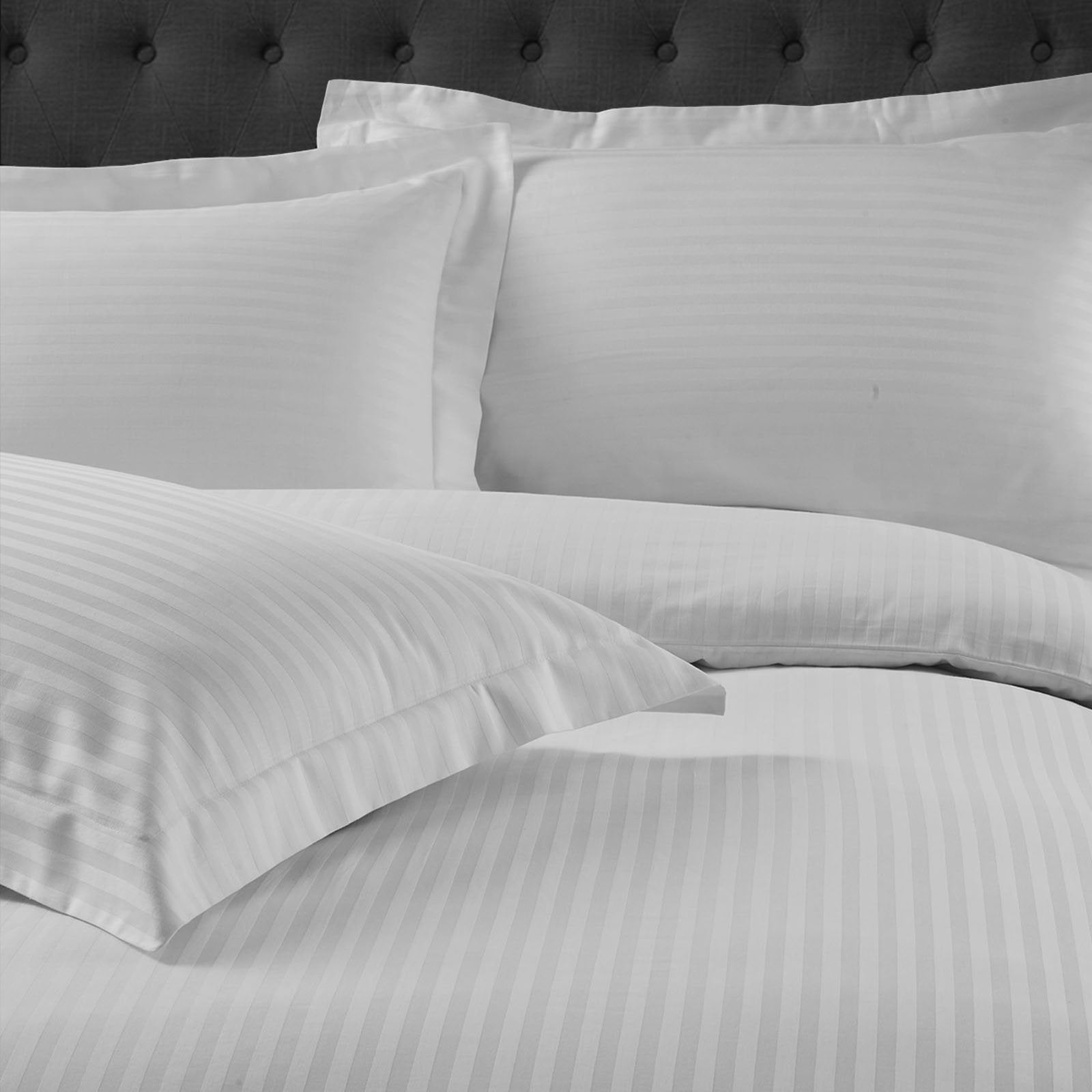 Royal Comfort 1200 Thread Count Damask Stripe Quilt Cover Set - Various Sizes And Colours