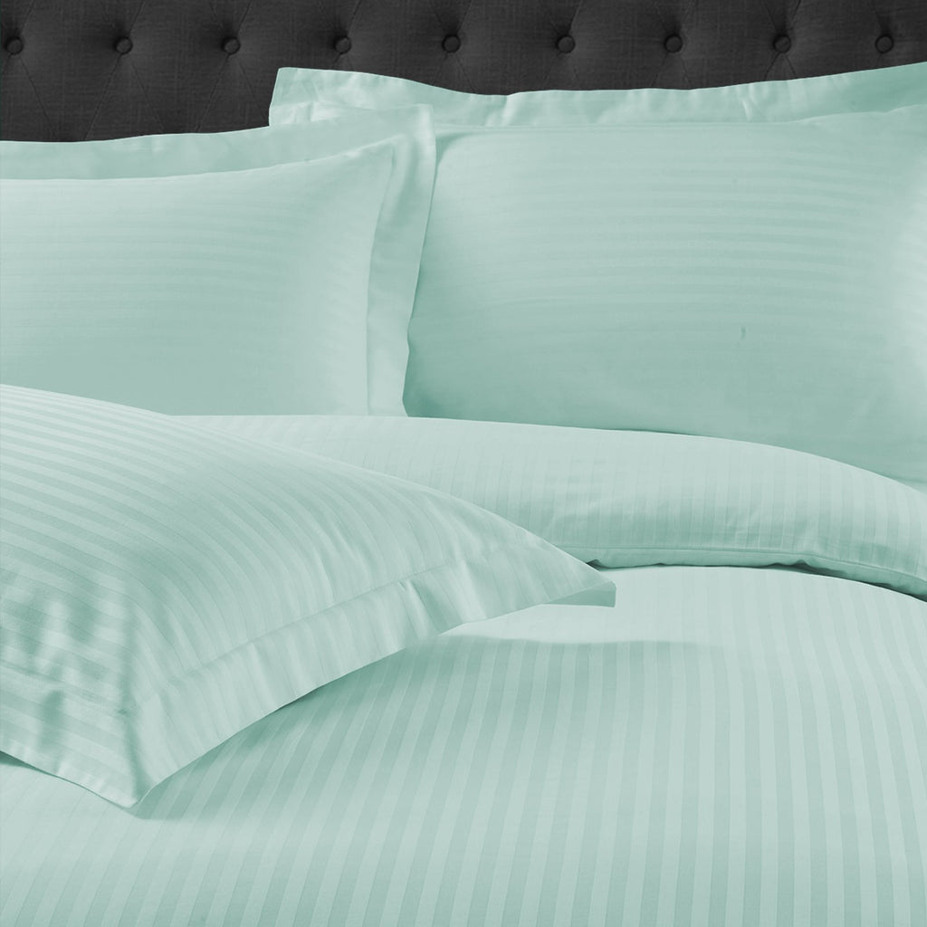Royal Comfort 1200 Thread Count Damask Stripe Quilt Cover Set - Various Sizes And Colours