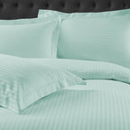 Royal Comfort 1200 Thread Count Damask Stripe Quilt Cover Set - Various Sizes And Colours