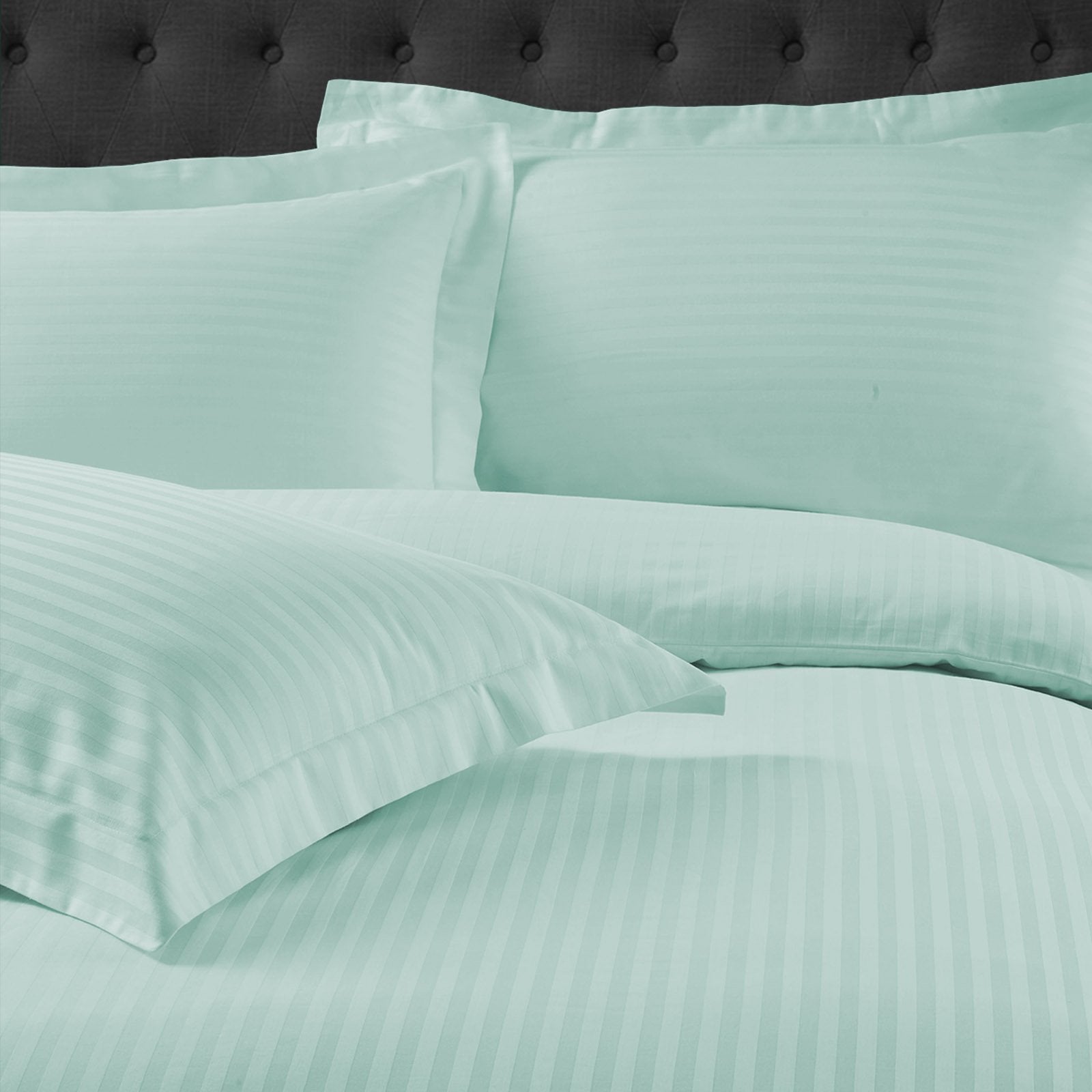 Royal Comfort 1200 Thread Count Damask Stripe Quilt Cover Set - Various Sizes And Colours