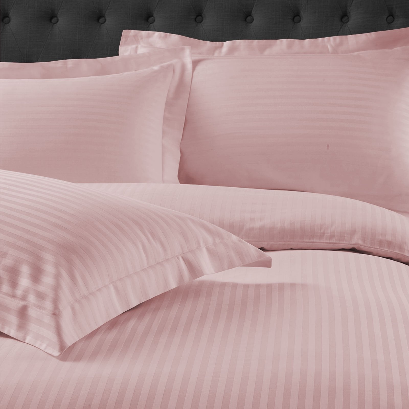 Royal Comfort 1200 Thread Count Damask Stripe Quilt Cover Set - Various Sizes And Colours