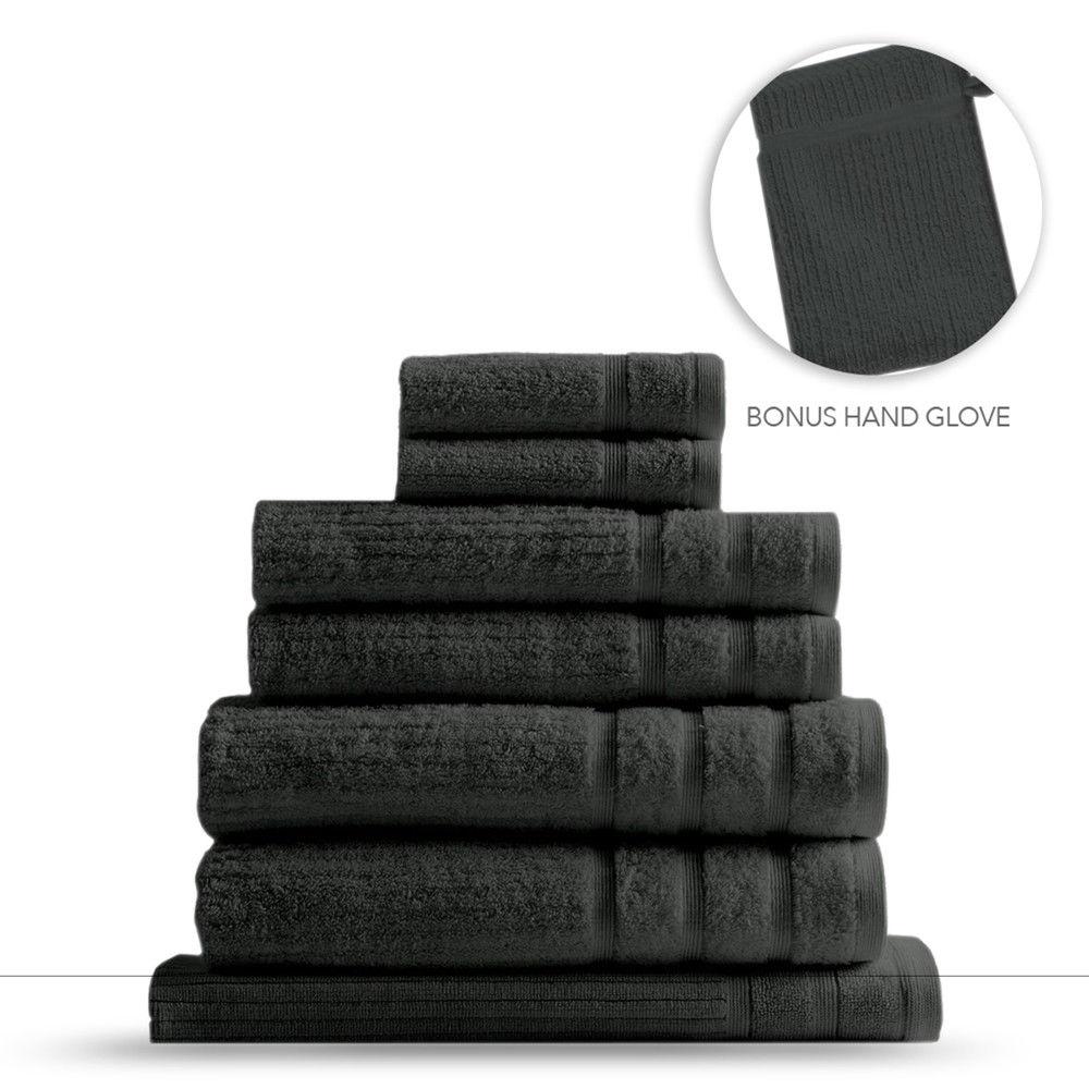 Royal Comfort Eden 600Gsm 8-Piece Towel Pack - Various Colours