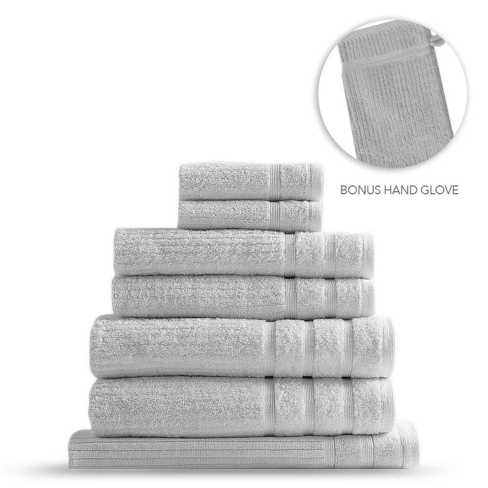 Royal Comfort Eden 600Gsm 8-Piece Towel Pack - Various Colours