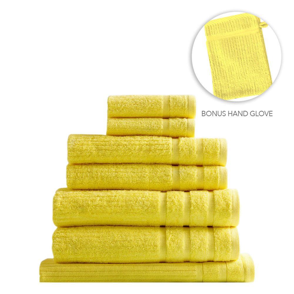 Royal Comfort Eden 600Gsm 8-Piece Towel Pack - Various Colours