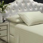 Royal Comfort 1200 Thread Count Damask Stripe Cotton Blend Sheet Set  - Various Colours And Sizes