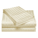 Royal Comfort 1200 Thread Count Damask Stripe Cotton Blend Sheet Set  - Various Colours And Sizes