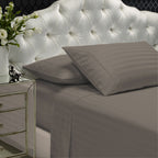 Royal Comfort 1200 Thread Count Damask Stripe Cotton Blend Sheet Set  - Various Colours And Sizes