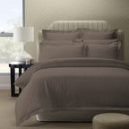Royal Comfort 1200 Thread Count Damask Stripe Quilt Cover Set - Various Sizes And Colours