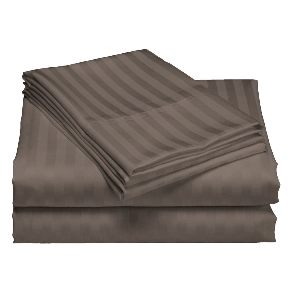 Royal Comfort 1200 Thread Count Damask Stripe Quilt Cover Set - Various Sizes And Colours