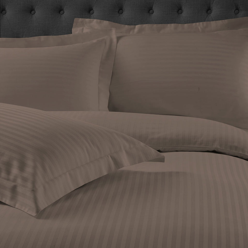 Royal Comfort 1200 Thread Count Damask Stripe Quilt Cover Set - Various Sizes And Colours