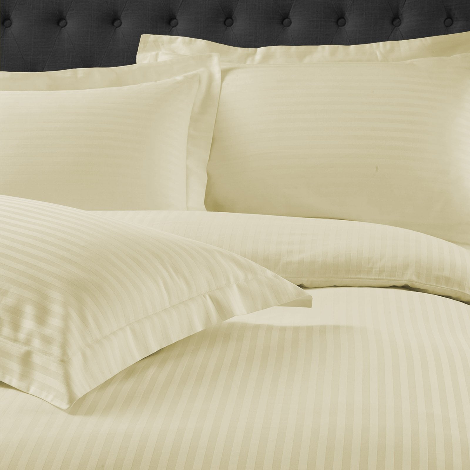 Royal Comfort 1200 Thread Count Damask Stripe Quilt Cover Set - Various Sizes And Colours