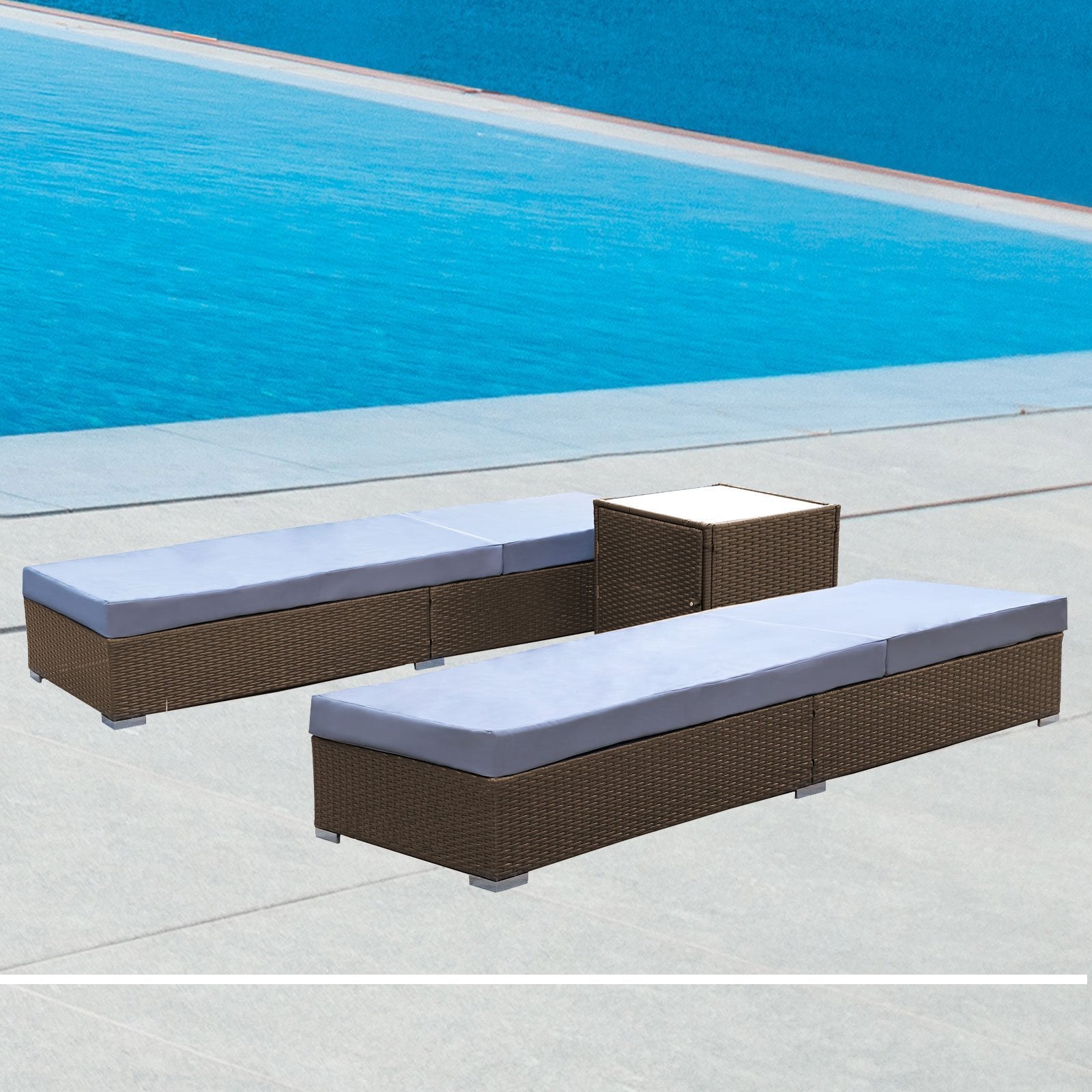 Arcadia Furniture 3 Piece Sunlounge Set